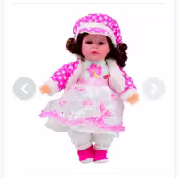 عروسک دختر 16 اینچ موزیکال mv toys کد 111