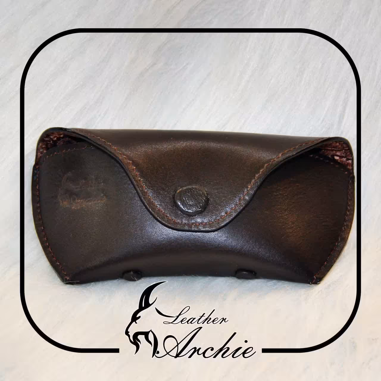 کیف عینک چرم طبیعی دستدوز 