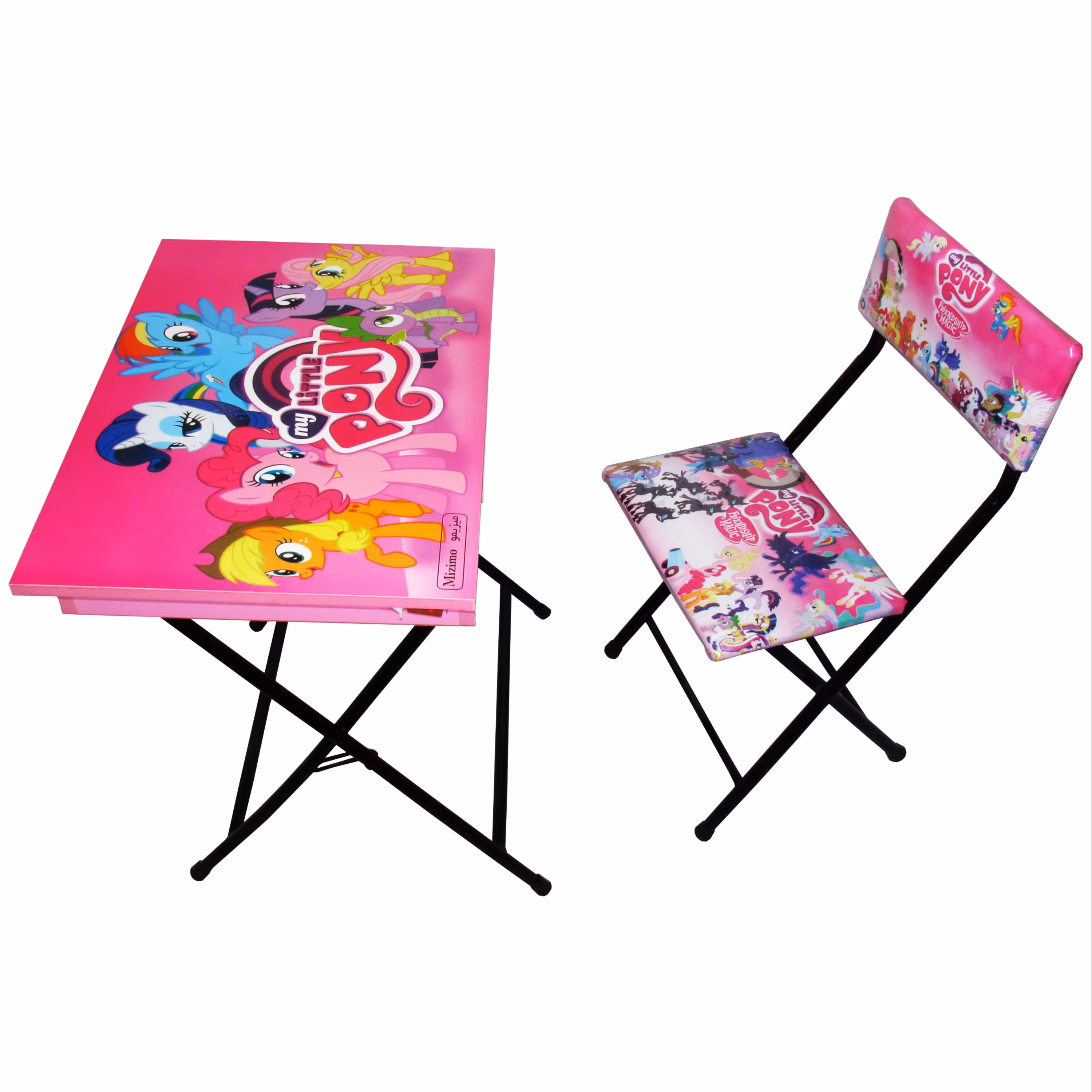 میز تحریر باکسدار با صندلی میزیمو طرح پونی کد 1.1