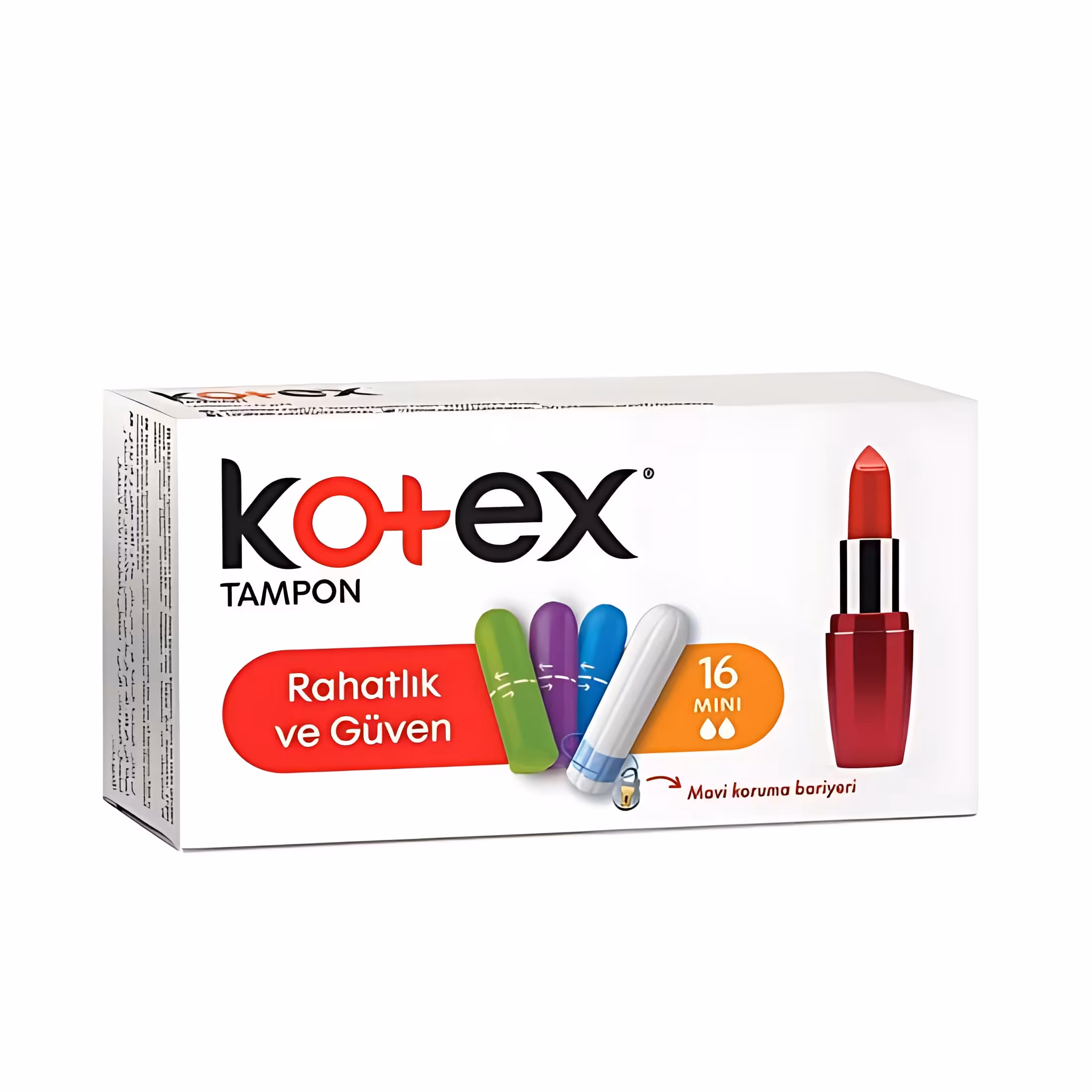 تامپون کوتکس Kotex مدل RAHAT VE GUVEN MINI بسته 16 عددی