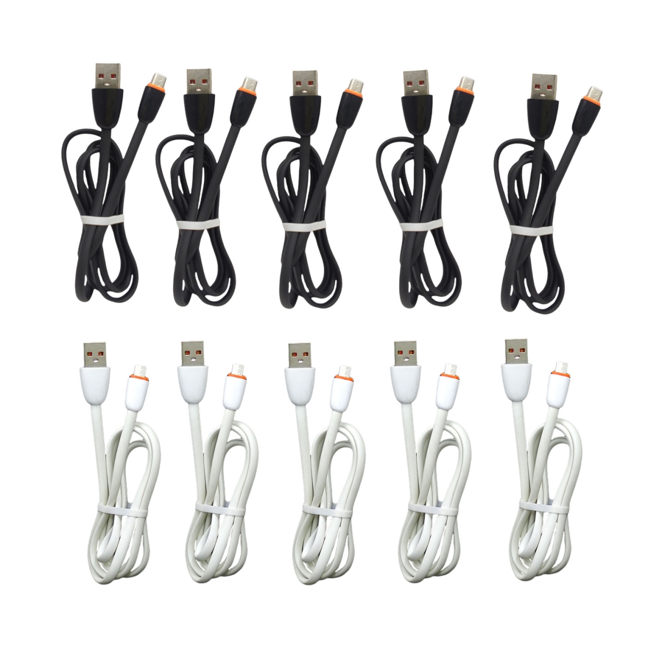 کابل تبدیل USB به microUSB مدل ژله ای طول 0.9 متر بسته 10 عددی