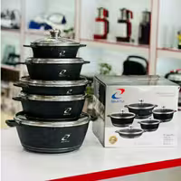 سرویس قابلمه تابه ماهیتابه چدن گرانیت10 مارک بی ام 