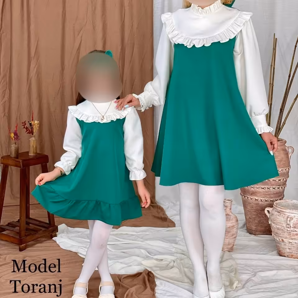 ست لباس مجلسی مادر دختری 
پیراهن یک تکه 