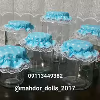 درپوش شیشه مربا و ترشی خالدار آبی