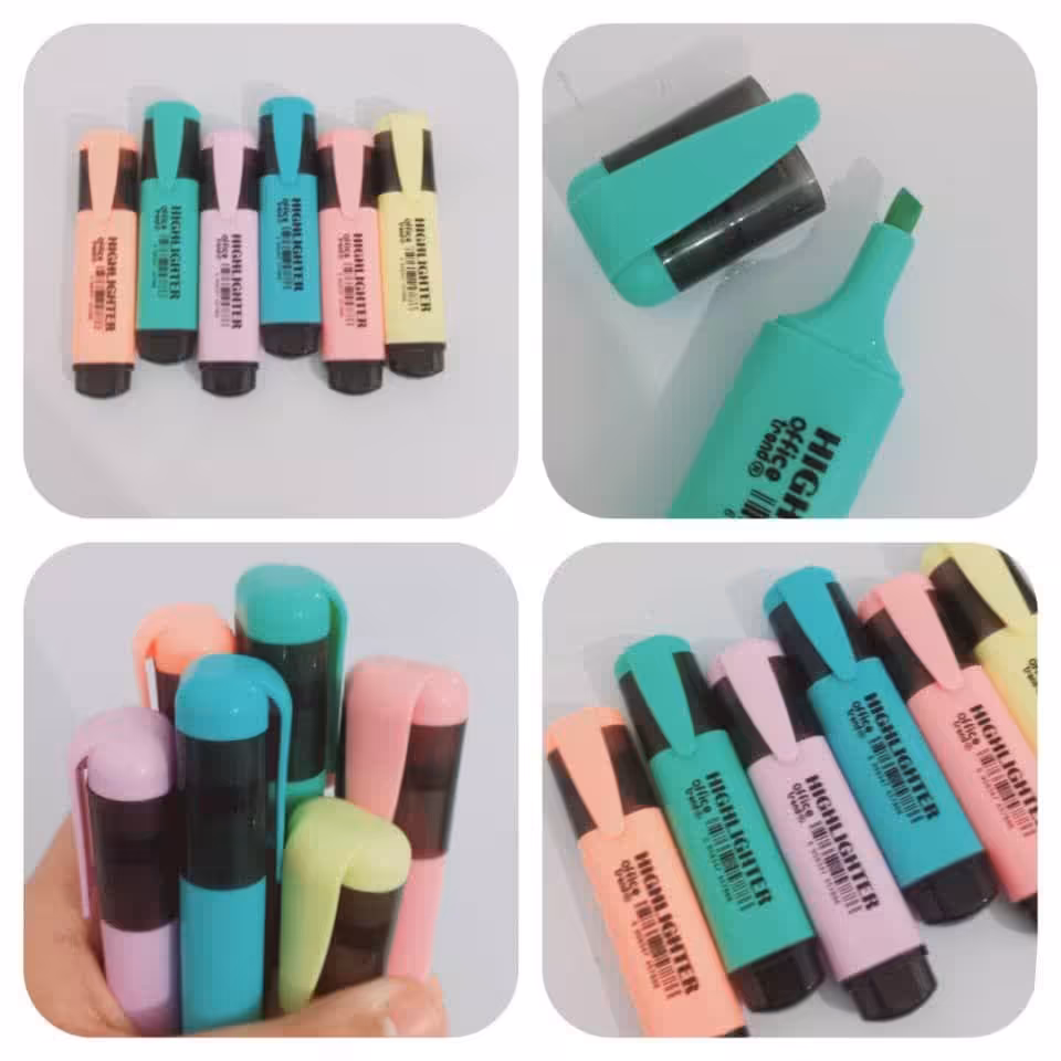 هایلایتر قلمی، در رنگ های متفاوت و زیبا، به تعداد دلخواه