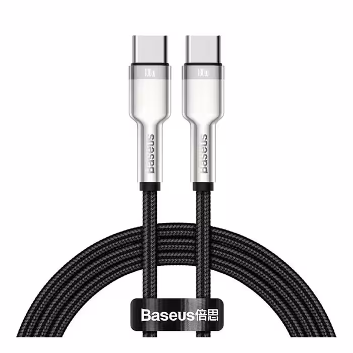 کابل بیسوس تایپ سی به تایپ سی 1متری مشکی Baseus Type-C to Type-C 100w