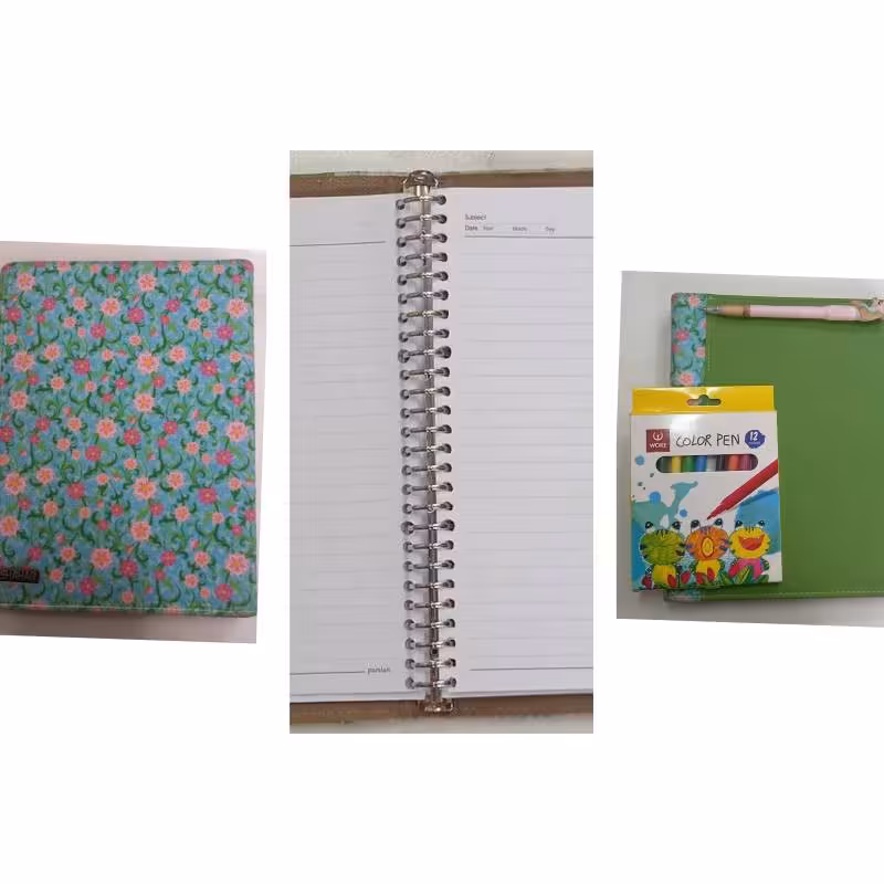 کلاسور گلدار و مخملی 