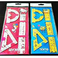 ست خط کش چوبی گونیا چوبی نقاله چوبی 