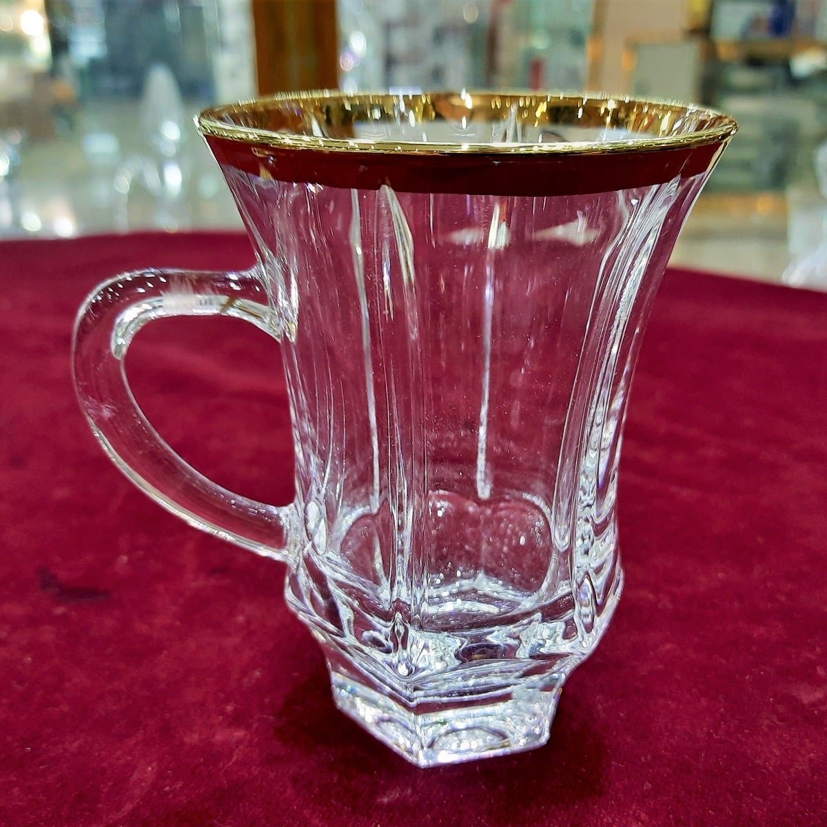 استکان پاریس لهستان لب طلا ( دست 6 عددی)