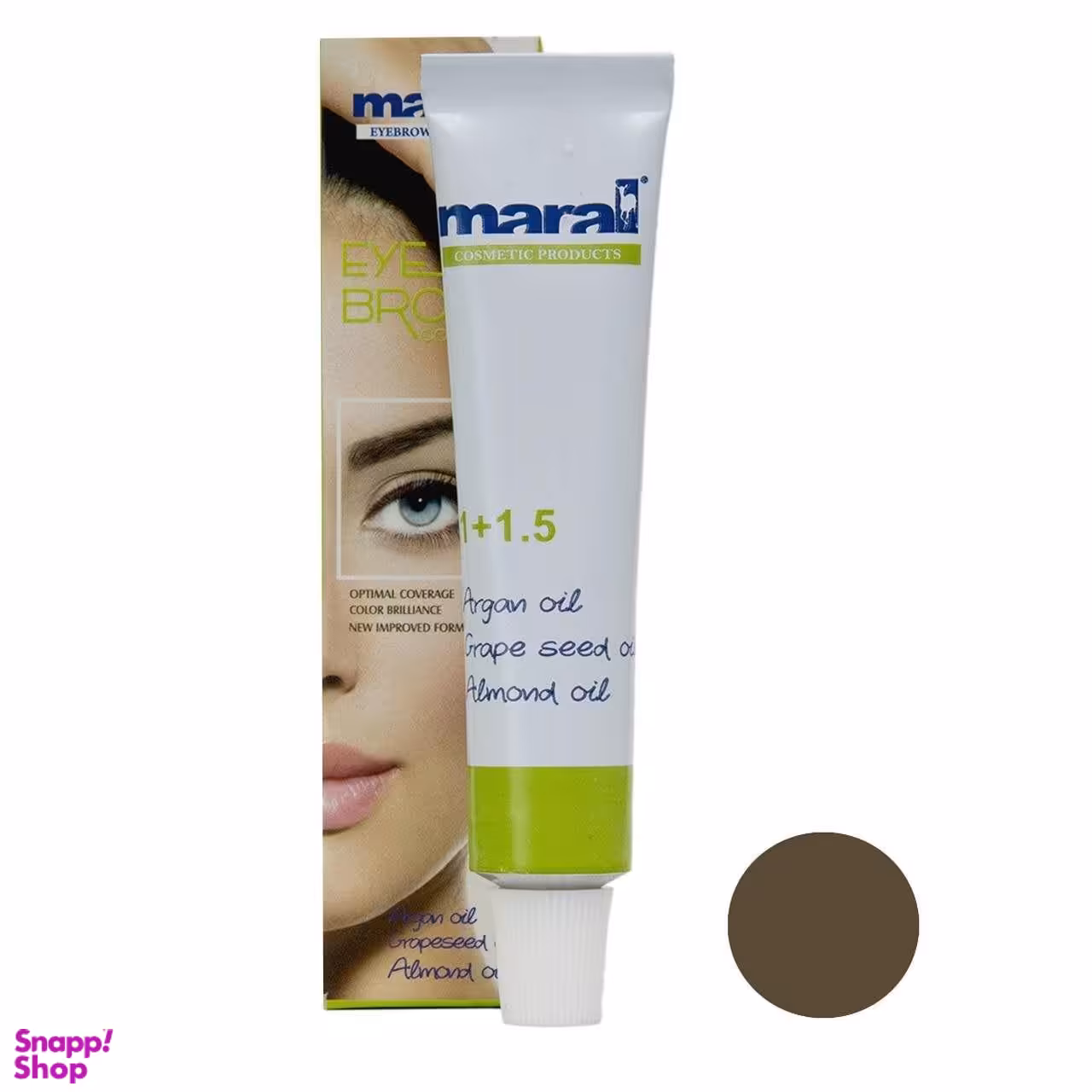 رنگ ابرو مارال (Maral) شماره 5 رنگ بلوند کاکایویی تیره حجم 15 میلی‌لیتر