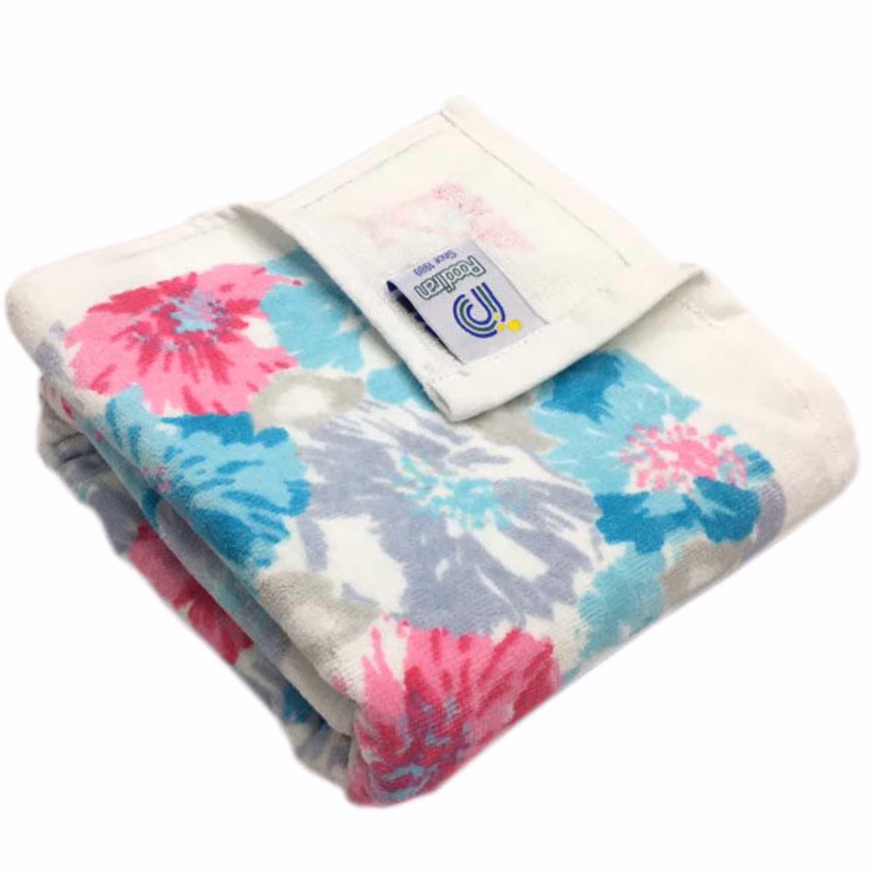 حوله دست و صورت پودایران طرح پامچال آبی سایز 40در80 (100درصد پنبه) بدون پرزدهی