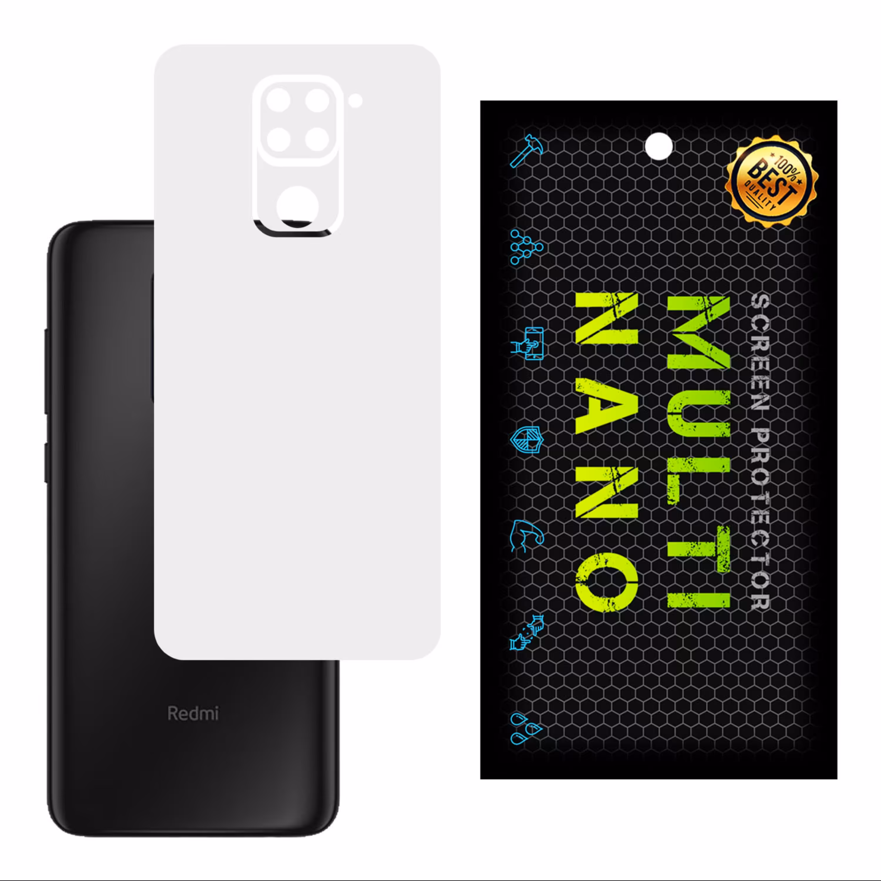 برچسب پوششی MultiNano مدل X-F1M- White برای پشت موبایل شیائومی Redmi  10X 4G  