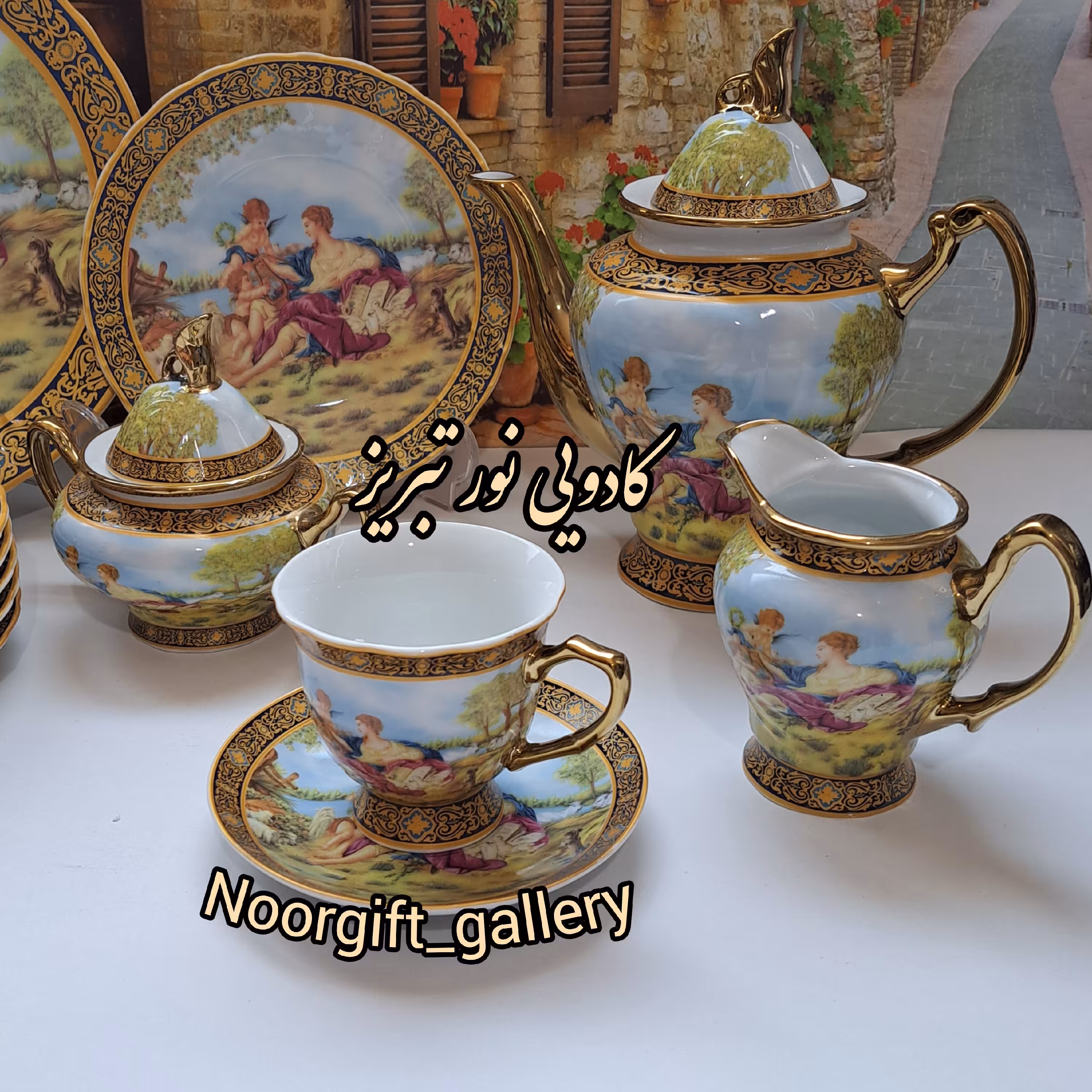 سرویس چایی خوری چینی مناسب 6 نفری جهیزیه کادویی ست ویترین موجوده ارسال پسکرایه 