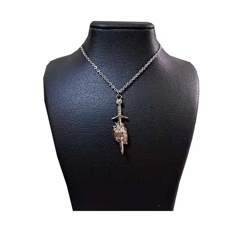 گردنبند مدل قلب و شمشیر