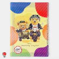 دفتر مشق 50 برگ سیمی طرح آقای خوب جلد طلقی آپادانا