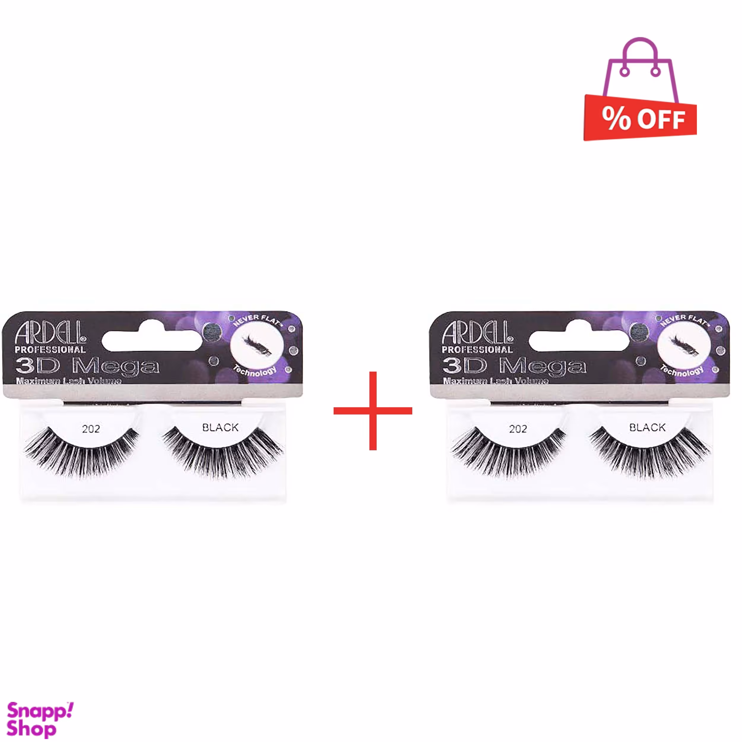 مژه آردل (Ardell) مدل 3D Volume کد 202 مجموعه 2 عددی