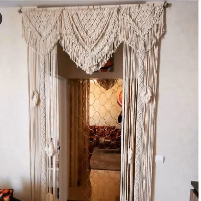 پرده مدل نو مکرومه (پس کرایه)