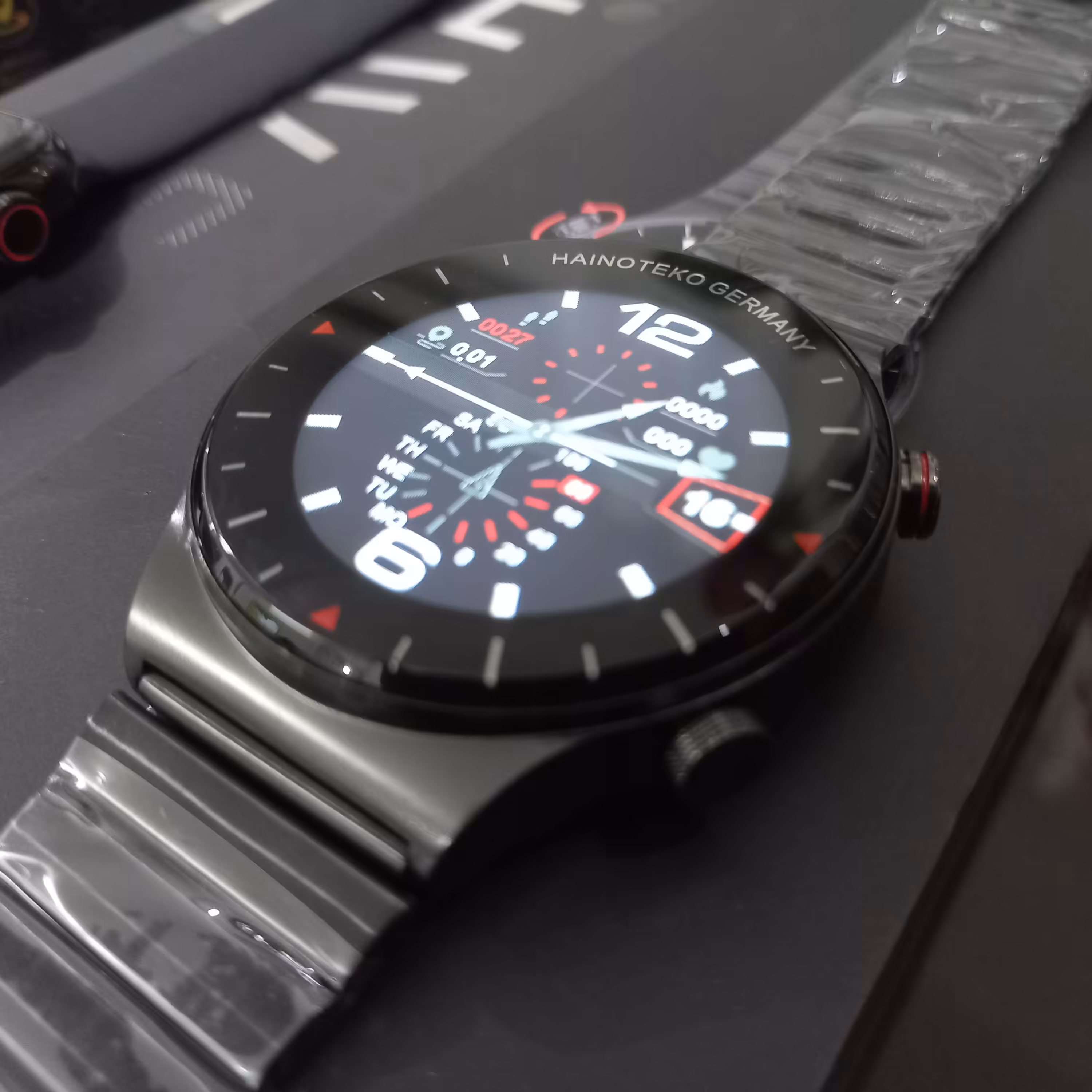 ساعت هوشمند هاینو تکو مدل RW22 به همراه 3 بند استیل ،سیلیکونی،چرمی