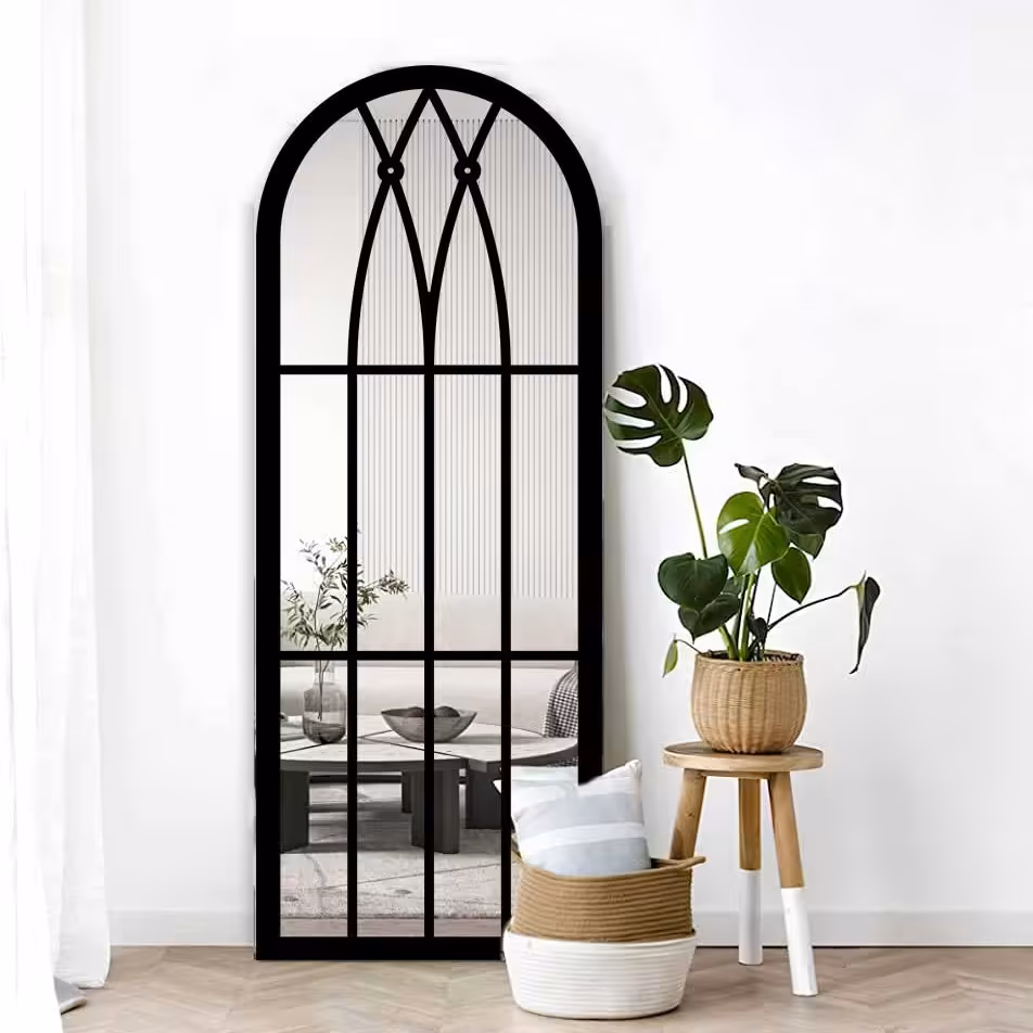 آینه قدی چوبی الف طرح یاس 70-W-180