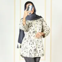 تونیک زنانه لینن طرح فیل