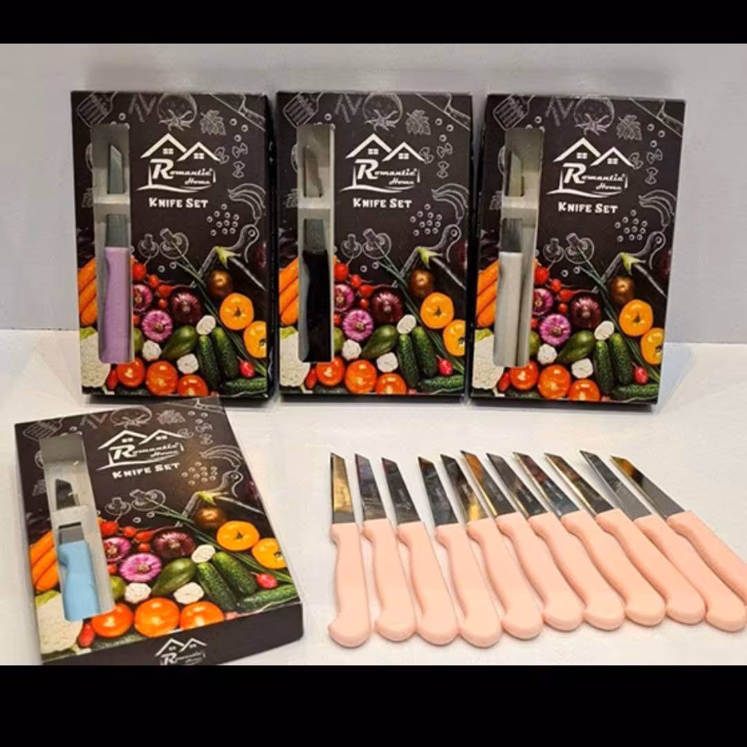 کارد میوه خوری12عددی تیغه ساده رومانتیک هوم به همراه ارسال رایگان 