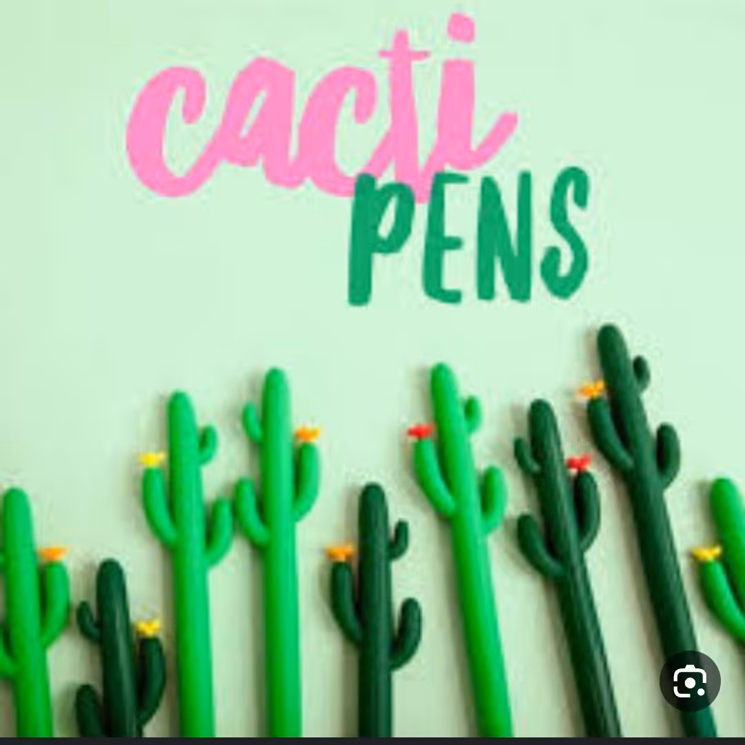 روانویس طرح کاکتوس فوق العاده روان رنگ آبی 