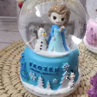 گوی متوسط فروزن چراغدار و موزیکال آبی