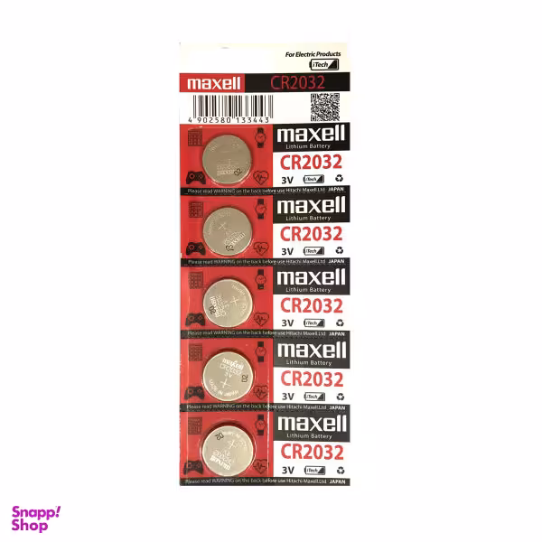 باتری سکه ای مکسل مدل CR2032 بسته 5 عددی