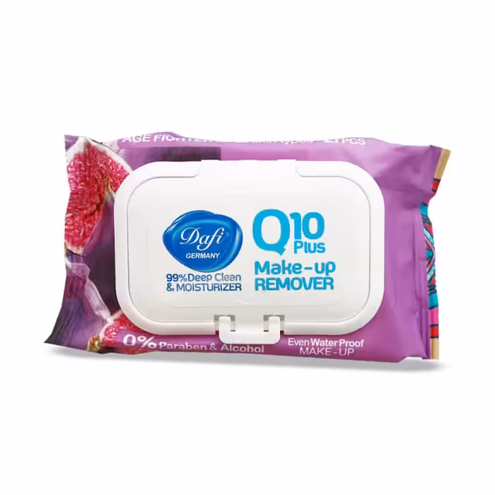 دستمال مرطوب دافی مدل Q10-AGE FIGHTER میوه ای بسته 50 عددی