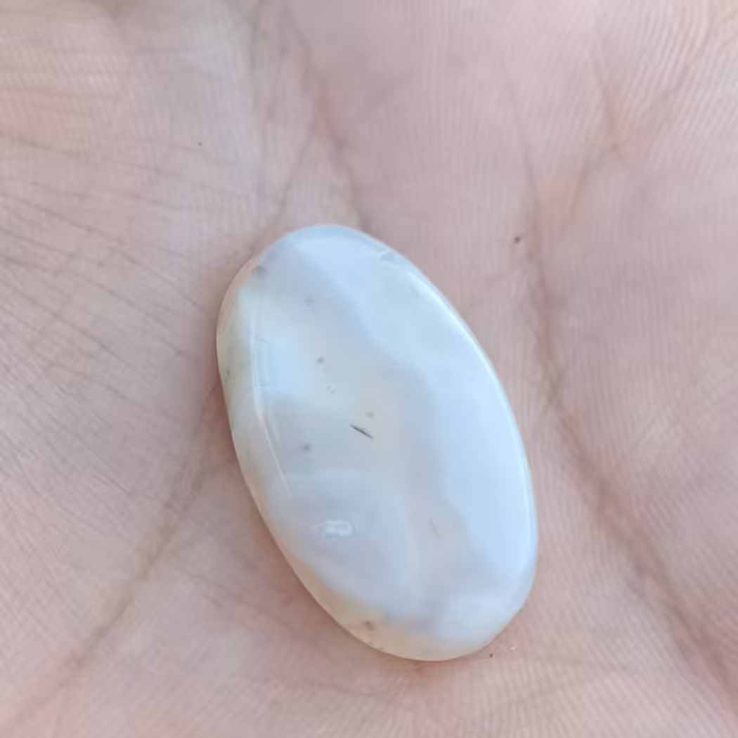 سنگ عقیق سفید سلیمانی درشت اصل معدنی درجه یک زیبا