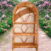 کتابخانه شلف استند حصیری ارتفاع 105 عمق 25عرض50بسیار باکیفیت 