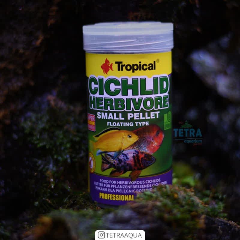 غذای ماهی Cichlid Herbivore Small Pellet برند تروپیکال