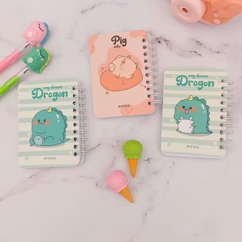 مینی دفترچه فانتزی طرح اژدها و خوک