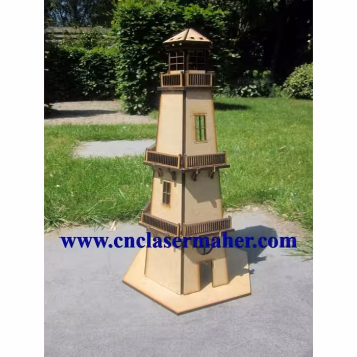 پازل چوبی .پازل سه بعدی .پازل طرح دار .پازل طرح فانوس دریایی 