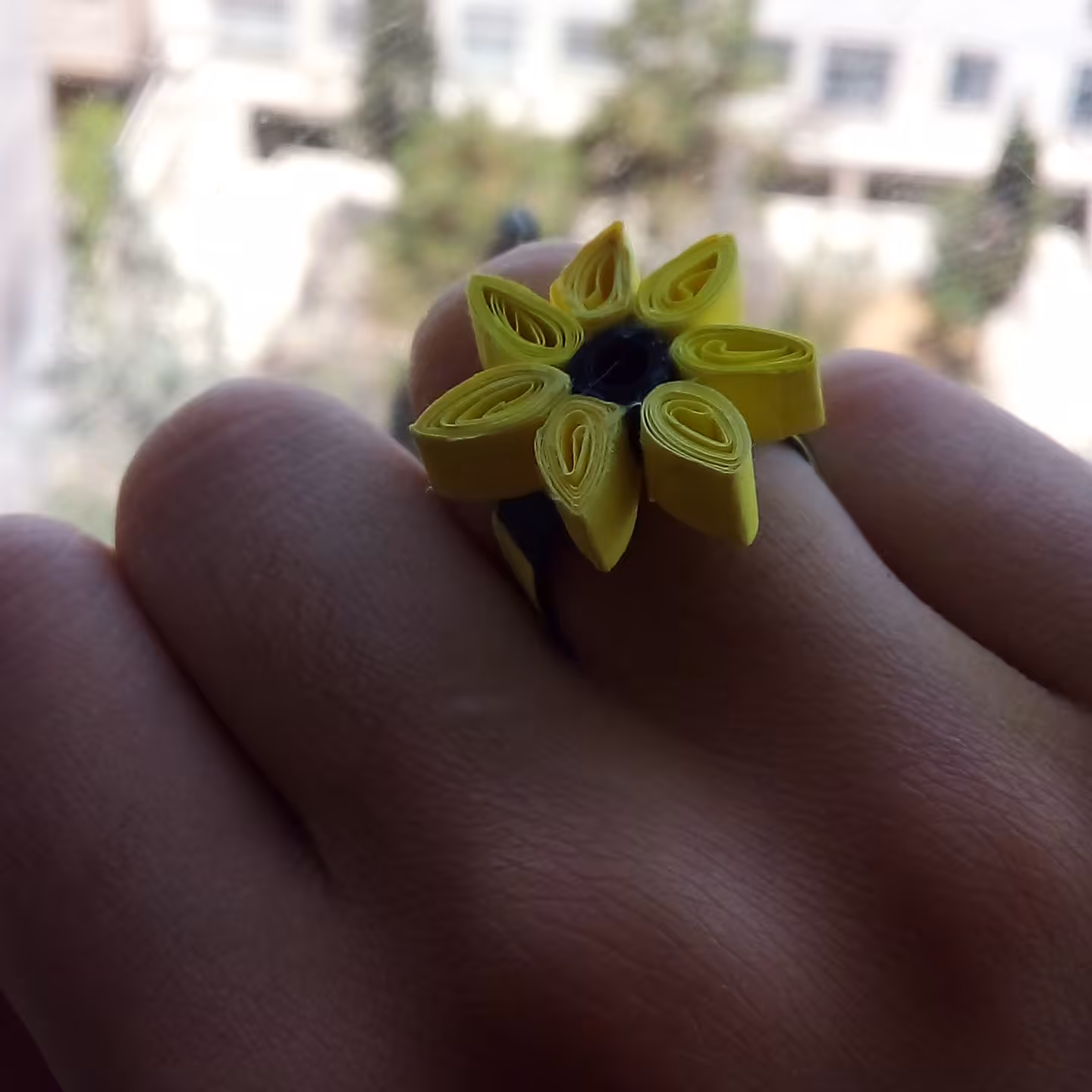 انگشتر گل آفتابگردان 