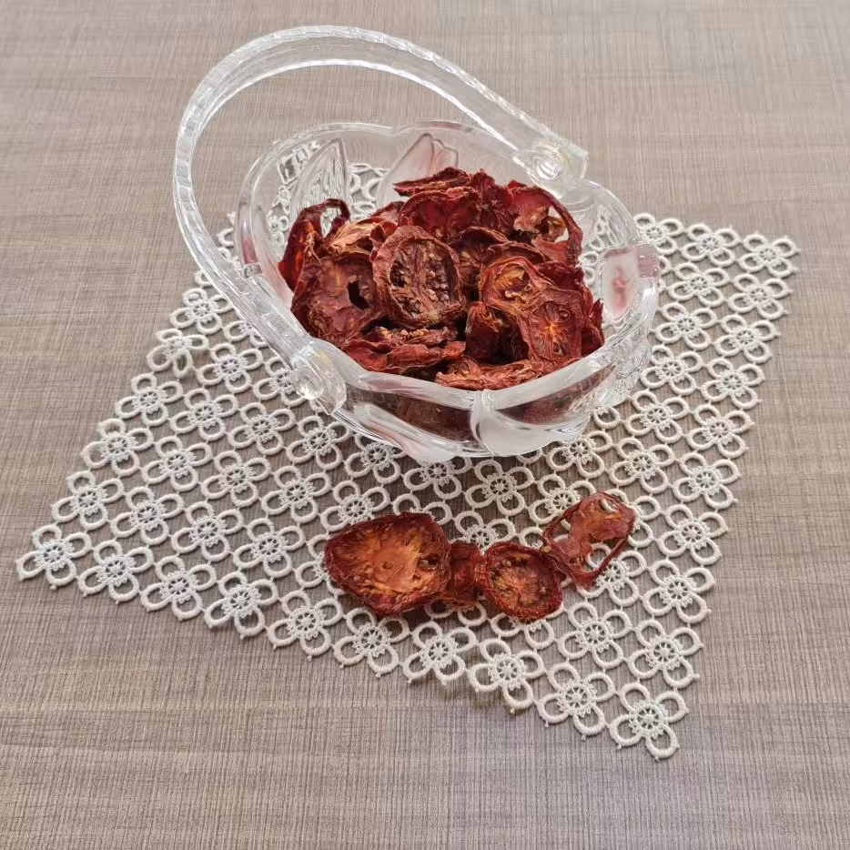 حلقه های گوجه فرنگی خشک شده 100گرمی ، تمییز و یکدست!بدون مواد نگه دارنده