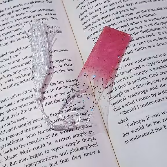 بوکمارک (نشانگر کتاب).جنس رزین.مدل pink