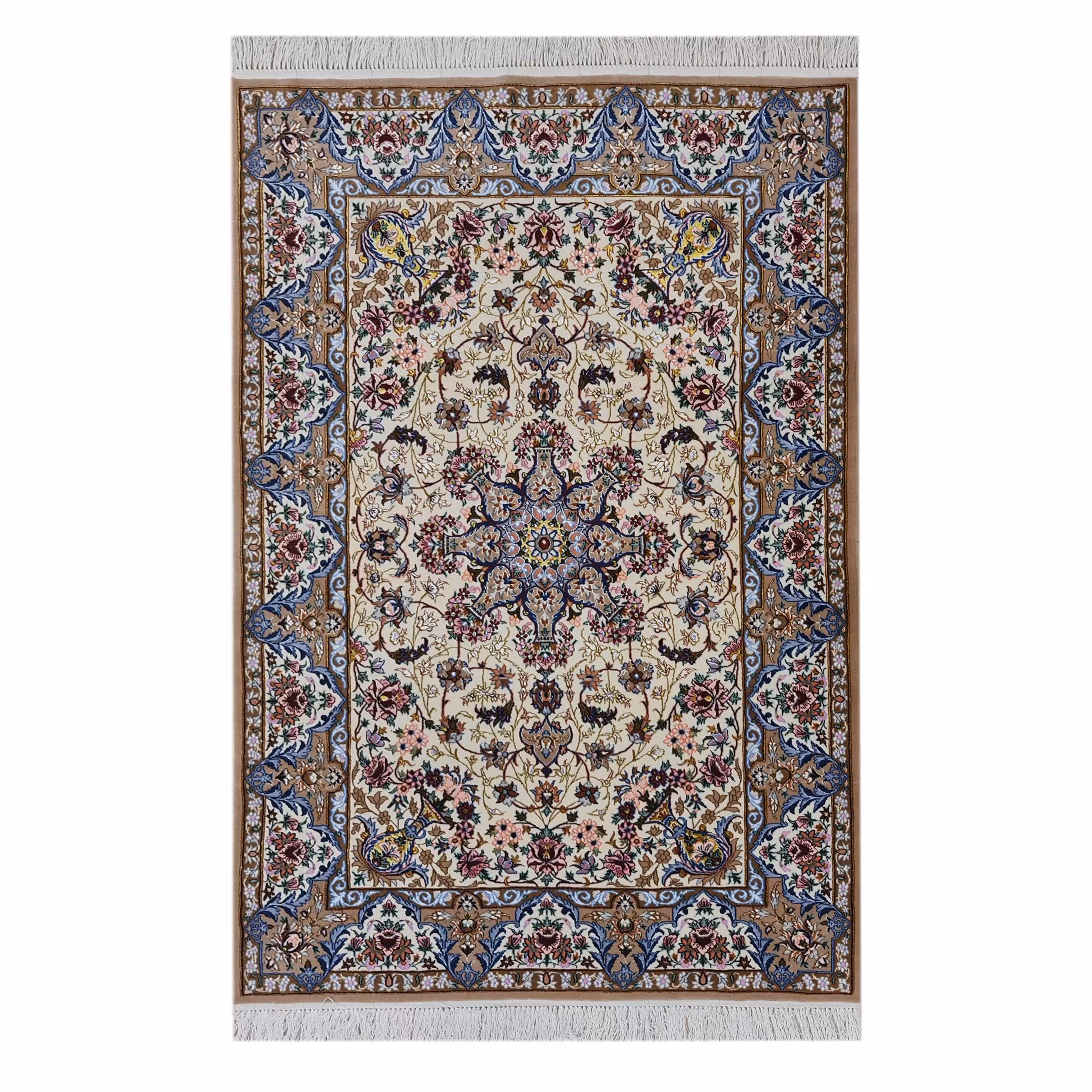 فرش دستبافت اصفهان یک و نیم متری کد 1