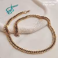 خرید زنجیر استیل کارتیر طلایی رنگ ثابت و با کیفیت کد 1415211 - ردگل