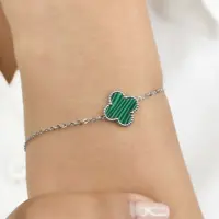 دستبند استیل زنانه طرح ونکلیف کد 6007