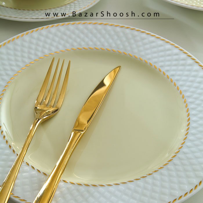 سرویس غذاخوری ملانو کرم 6 نفره چینی زرین