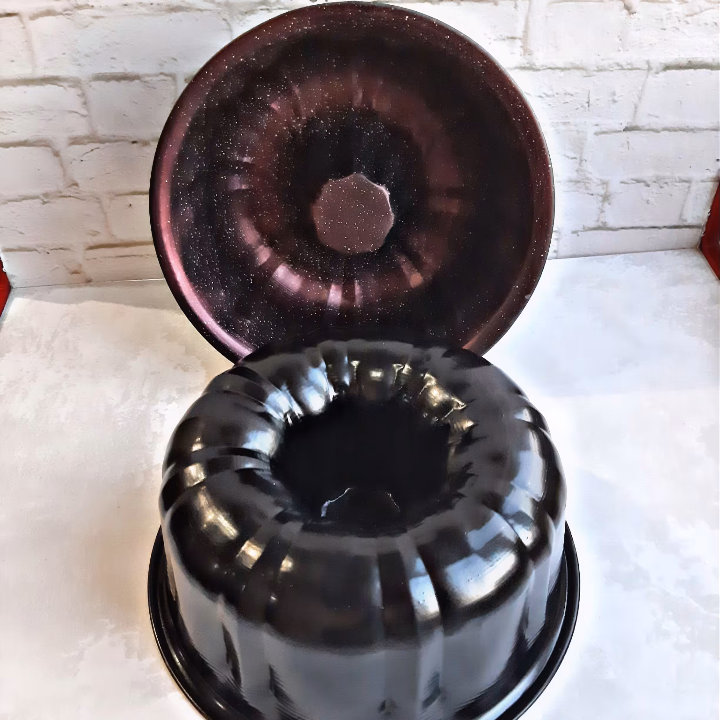 قالب کیک و ته چین گرانیتی شیفون دار (میان تهی) 22سانتی