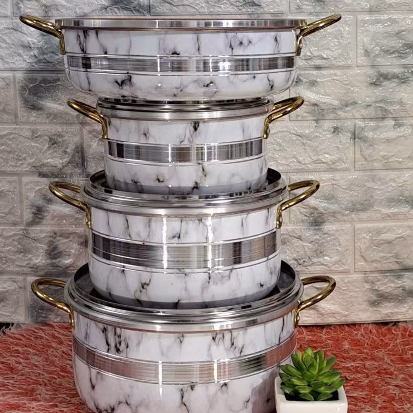 قابلمه 7پارچه اسکاپ طرح سنگ
