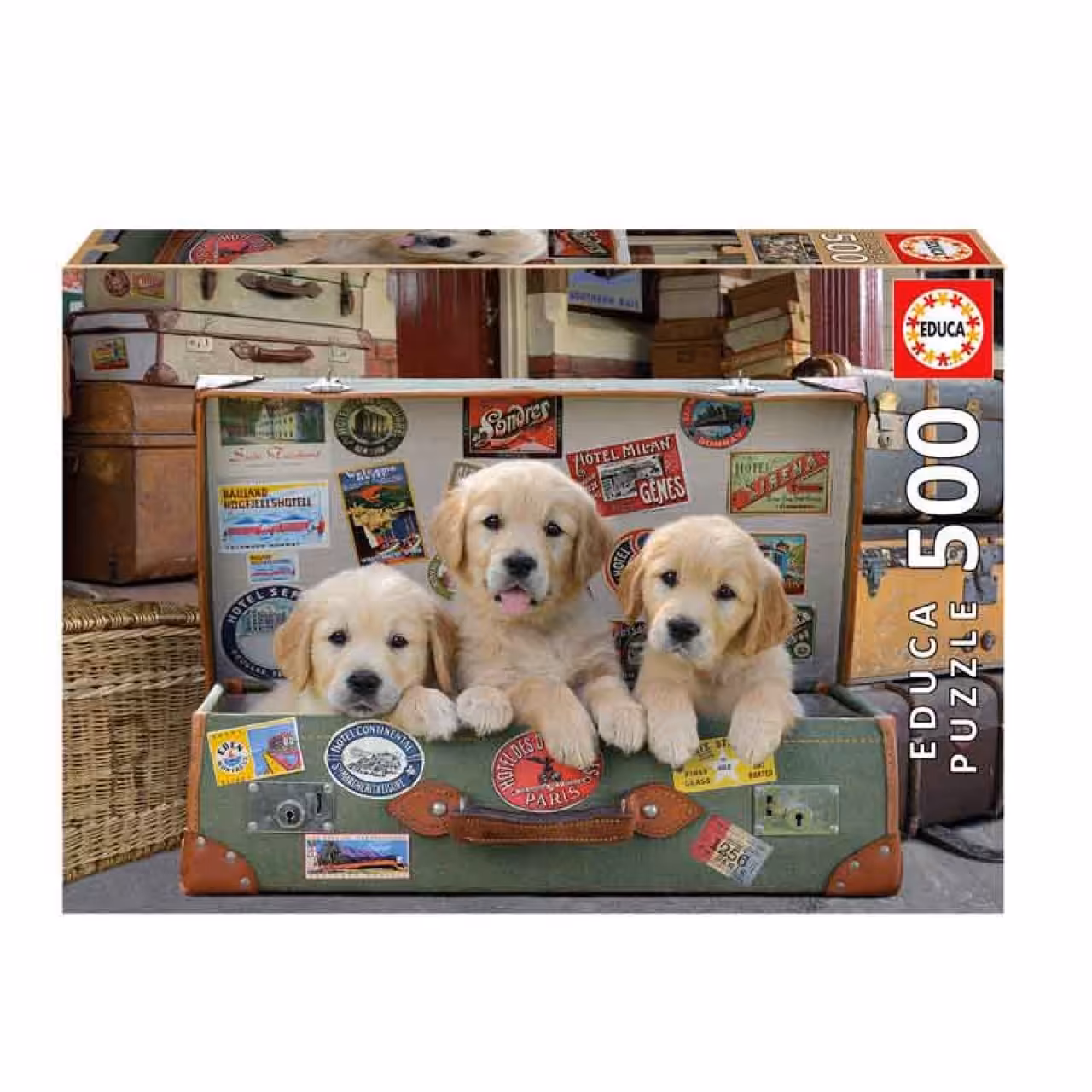 پارل 500 تکه ادوکا مدل Puppies In The Luggage کد 17645