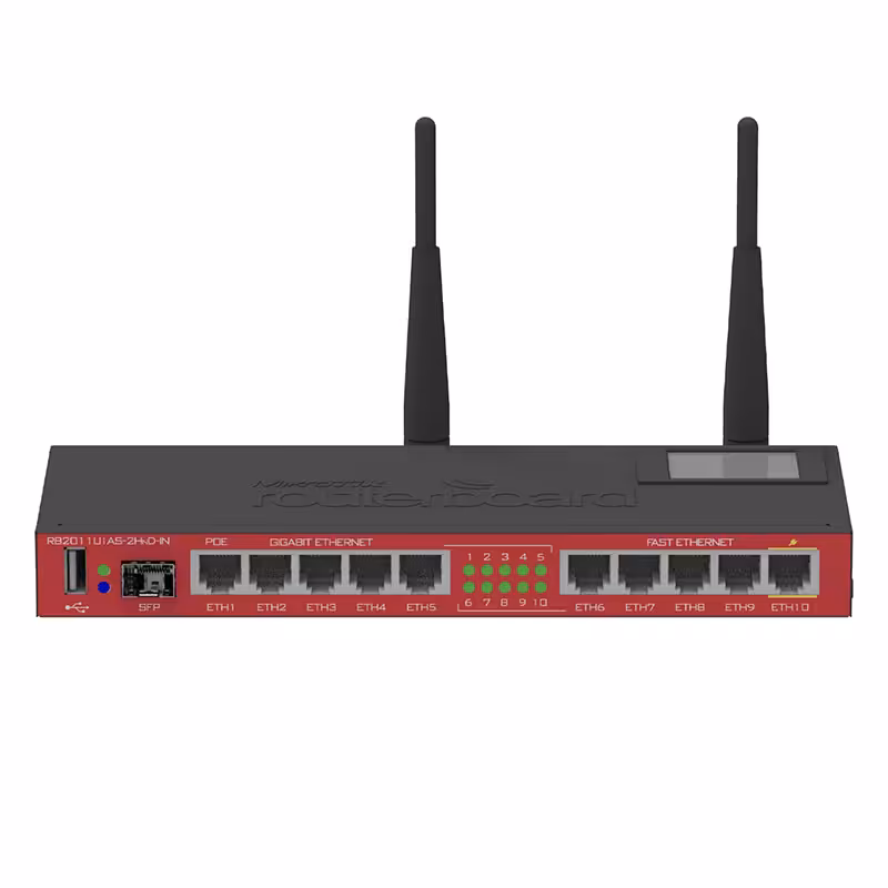 روتر 10 پورت میکروتیک مدل RB2011UiAS-2HnD-IN