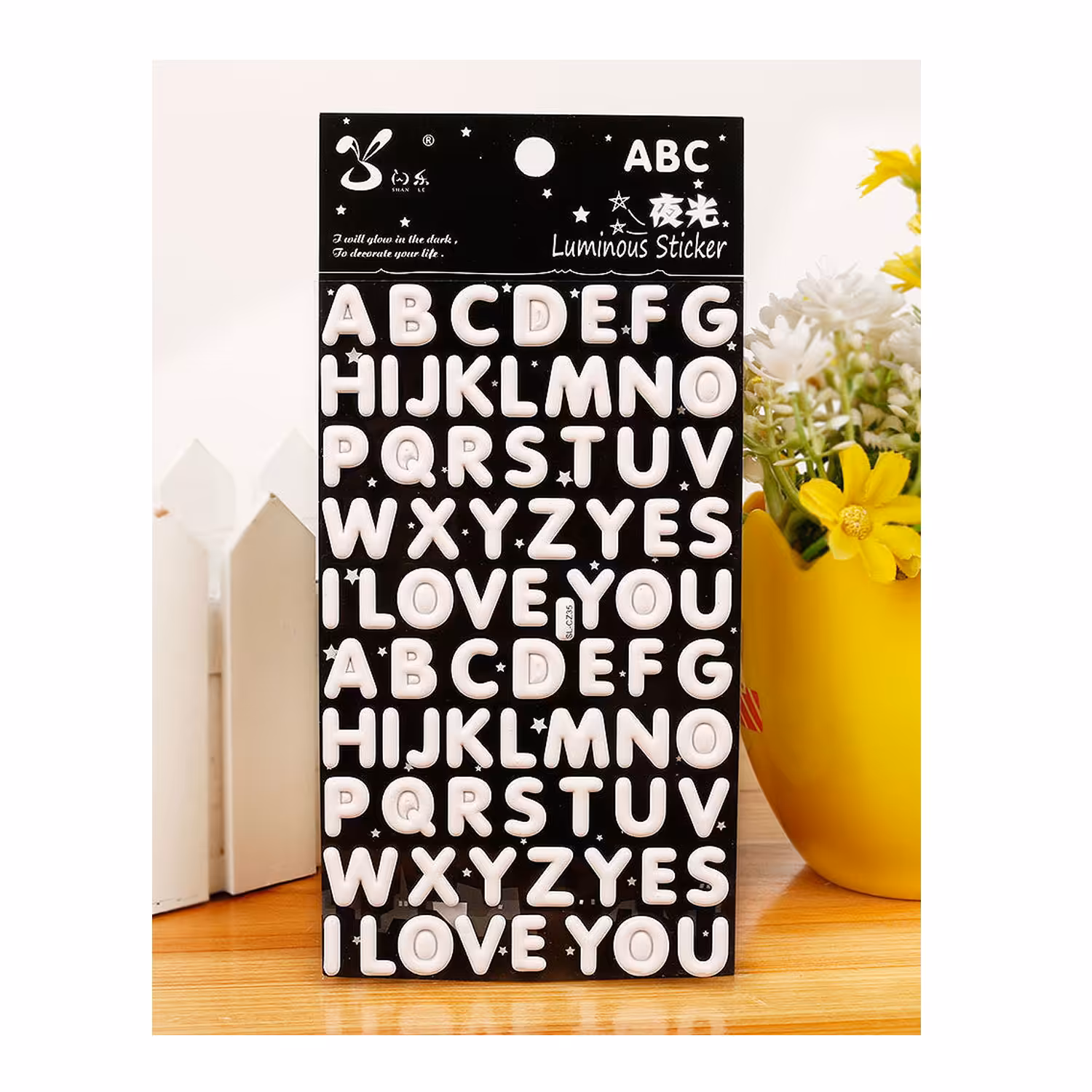 استیکر شب تاب طرح حروف انگلیسی