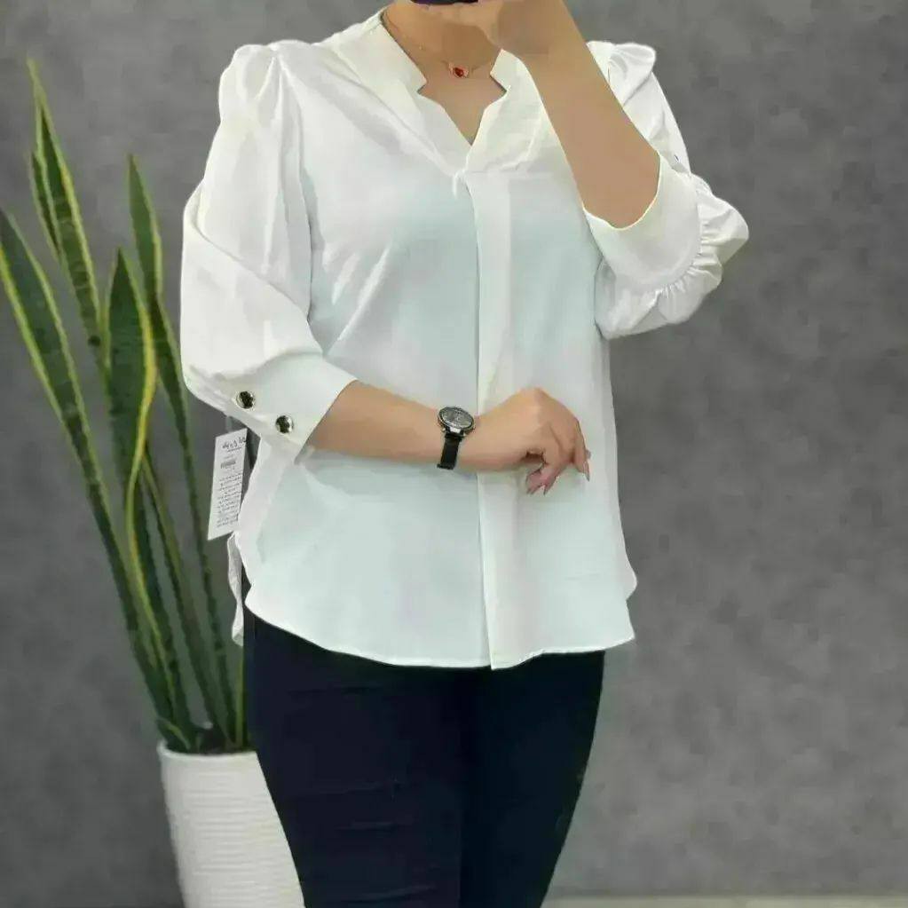شومیز شیک جنس کرپ الیزه سایز 38 تا 46