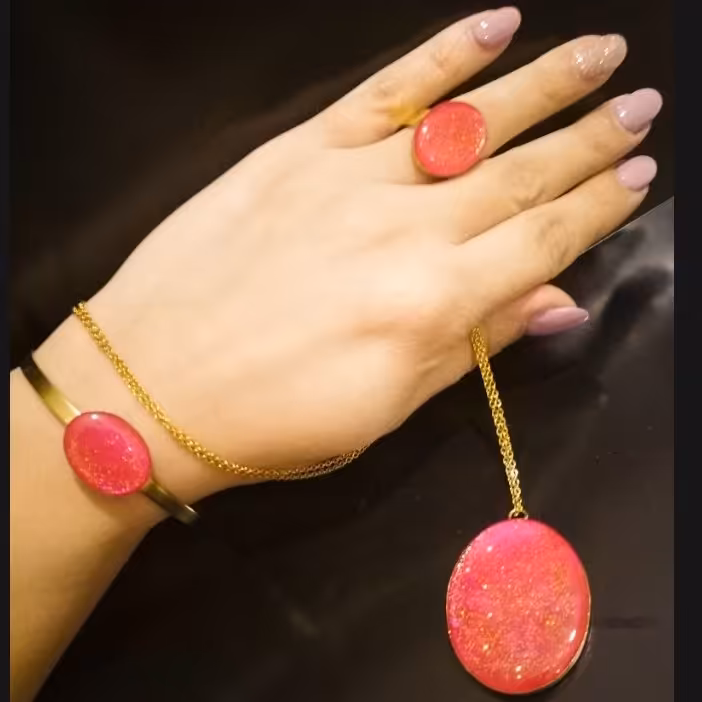 نیم ست سرخابی