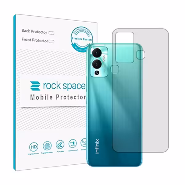 گلس محافظ پشت گوشی اینفینیکس Hot 12 Play مدل نانو هیدروژل شفاف برند راک اسپیس کد 21644S