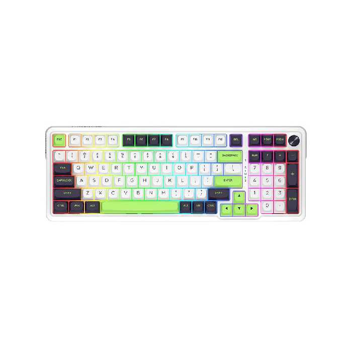 کیبورد گیمینگ بی سیم ردراگون مدلEISA Max K686 WBG RGB با سوئیچ مکانیکال Mint Mambo